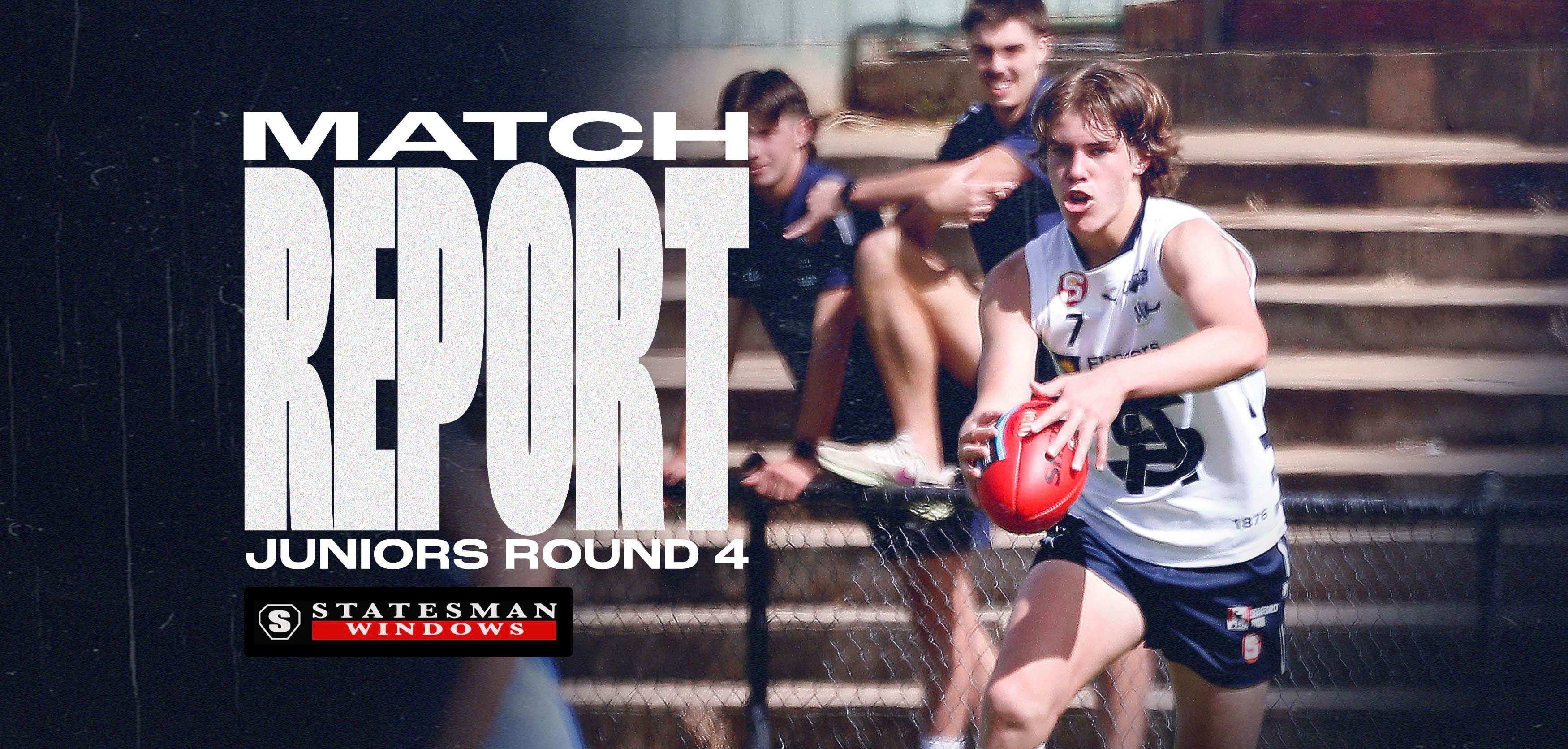 Statesman Windows Match Report: Juniors Round 4 v Sturt Statesman Windows Match Report: Juniors Round 4 v Sturt